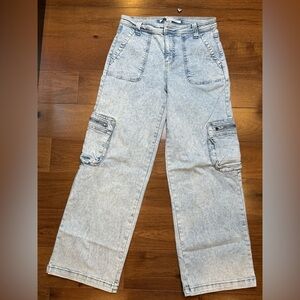 CELEBRITY PINK Light Wash Cargo Jeans